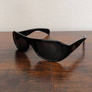 VonZipper SOLOW Vintage 90s Wrap Sunglasses Black VZ Logo + Bag (54-15-135)